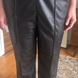 Jonathan Simkhai Black Cropped Faux Leather Pants NWT
